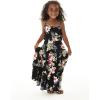 imageGirl Hawaiian Maxi Tiered Dress in Hibiscus BlueHibiscus Black
