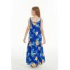 imageGirl Hawaiian Maxi Tiered Dress in Hibiscus BlueHibiscus Blue