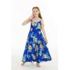 imageGirl Hawaiian Maxi Tiered Dress in Hibiscus BlueHibiscus Blue