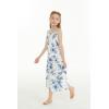 imageGirl Hawaiian Maxi Tiered Dress in Pineapple GardenPineapple Garden Burgundy