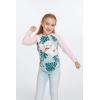 imageGirls Hawaiian Stretchy Long Sleeve Crew Neck Shirt in Mint ForestMint Forest
