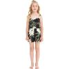 imageMatchable Family Hawaiian Luau Men Women Girl Boy Clothes in Wispy Cereus BlackGirl Romper