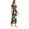 imageMatchable Family Hawaiian Luau Men Women Girl Boy Clothes in Wispy Cereus BlackWomen Cap Sleeve