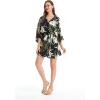 imageMatchable Family Hawaiian Luau Men Women Girl Boy Clothes in Wispy Cereus BlackWomen Kimono Cardigan