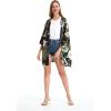 imageMatchable Family Hawaiian Luau Men Women Girl Boy Clothes in Wispy Cereus BlackWomen Kimono Cardigan