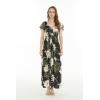 imageMatchable Family Hawaiian Luau Men Women Girl Boy Clothes in Wispy Cereus BlackWomen Maxi Rahee