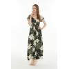 imageMatchable Family Hawaiian Luau Men Women Girl Boy Clothes in Wispy Cereus BlackWomen Maxi Rahee