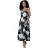 imageMatchable Family Hawaiian Luau Men Women Girl Boy Clothes in Wispy Cereus BlackWomen Maxi Ruffle