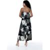imageMatchable Family Hawaiian Luau Men Women Girl Boy Clothes in Wispy Cereus BlackWomen Maxi Ruffle