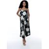 imageMatchable Family Hawaiian Luau Men Women Girl Boy Clothes in Wispy Cereus BlackWomen Maxi Ruffle