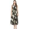 imageMatchable Family Hawaiian Luau Men Women Girl Boy Clothes in Wispy Cereus BlackWomen Maxi Tank