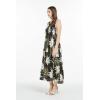 imageMatchable Family Hawaiian Luau Men Women Girl Boy Clothes in Wispy Cereus BlackWomen Maxi Tank