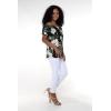 imageMatchable Family Hawaiian Luau Men Women Girl Boy Clothes in Wispy Cereus BlackWomen Offshoulder Ruffle Top