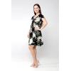 imageMatchable Family Hawaiian Luau Men Women Girl Boy Clothes in Wispy Cereus BlackWomen Short Rahee