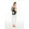 imageMatchable Family Hawaiian Luau Men Women Girl Boy Clothes in Wispy Cereus BlackWomen Spaghetti Strap Top