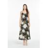 imageMatchable Family Hawaiian Luau Men Women Girl Boy Clothes in Wispy Cereus BlackWomen Sweet Heart Maxi