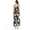 imageMatchable Family Hawaiian Luau Men Women Girl Boy Clothes in Wispy Cereus BlackWomen V Neck Jumpsuit