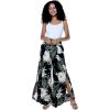 imageMatchable Family Hawaiian Luau Men Women Girl Boy Clothes in Wispy Cereus BlackWomen Wide Leg Pants