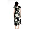 imageMatchable Family Hawaiian Luau Men Women Girl Boy Clothes in Wispy Cereus BlackWomen Wrap Ruffle