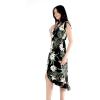 imageMatchable Family Hawaiian Luau Men Women Girl Boy Clothes in Wispy Cereus BlackWomen Wrap Ruffle