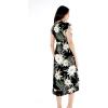 imageMatchable Family Hawaiian Luau Men Women Girl Boy Clothes in Wispy Cereus BlackWomen Wrap Ruffle