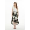 imageMatchable Family Hawaiian Luau Men Women Girl Boy Clothes in Wispy Cereus BlackWomen Wrap Ruffle Skirt