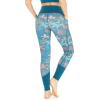 imageWomens Athletic Sportswear Leggings Pants in Floral PatternsCrayon Palms Green