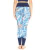 imageWomens Athletic Sportswear Leggings Pants in Floral PatternsFirebird Blue White