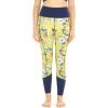 imageWomens Athletic Sportswear Leggings Pants in Floral PatternsGarden Poppy Yellow