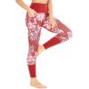 imageWomens Athletic Sportswear Leggings Pants in Floral PatternsLotus and Orchid Red
