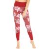 imageWomens Athletic Sportswear Leggings Pants in Floral PatternsLotus and Orchid Red