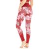 imageWomens Athletic Sportswear Leggings Pants in Floral PatternsLotus and Orchid Red