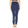 imageWomens Athletic Sportswear Leggings Pants in Side Floral with Matching Solid PatternsNavy With Side Firebird Blue White
