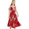 imageGirl Hawaiian Maxi Tiered Dress in Pineapple GardenPineapple Garden Burgundy