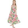 imageGirl Hawaiian Maxi Tiered Dress in Various PatternsLotus and Orchid