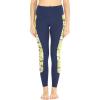 imageWomens Athletic Sportswear Leggings Pants in Side Floral with Matching Solid PatternsNavy With Side Garden Poppy Yellow