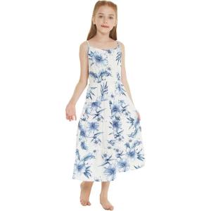 imageGirl Hawaiian Maxi Tiered Dress in Day Dream BloomDay Dream Bloom