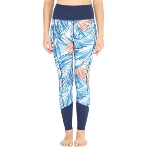 imageWomens Athletic Sportswear Leggings Pants in Floral PatternsFirebird Blue White