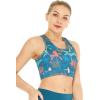 imageWomens Athletic Sportswear Bra Top in Floral PatternsCrayon Palms Green