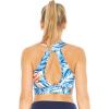 imageWomens Athletic Sportswear Bra Top in Floral PatternsFirebird Blue White