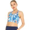 imageWomens Athletic Sportswear Bra Top in Floral PatternsFirebird Blue White