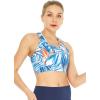 imageWomens Athletic Sportswear Bra Top in Floral PatternsFirebird Blue White