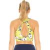 imageWomens Athletic Sportswear Bra Top in Floral PatternsGarden Poppy Yellow