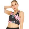 imageWomens Athletic Sportswear Bra Top in Floral PatternsLotus and Orchid Black