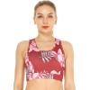 imageWomens Athletic Sportswear Bra Top in Floral PatternsLotus and Orchid Red