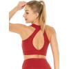 imageWomens Athletic Sportswear Bra Top in Solid ColorsRed