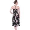 imageWomens Hawaiian Luau Halter Floral Print Halter Dress in Hibiscus PatternsHibiscus Black