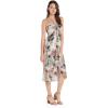 imageWomens Hawaiian Luau Halter Floral Print Halter Dress in Hibiscus PatternsPastel Neon Sunset