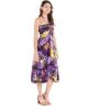 imageWomens Hawaiian Luau Halter Floral Print Halter Dress in Hibiscus PatternsPurple Sunset