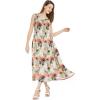 imageWomens Hawaiian Maxi Tank Elastic Luau Dress in Sunset PatternsNeon Sunset